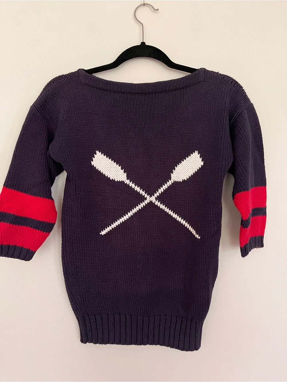 Vintage Nautical Oar Rowing Sweater